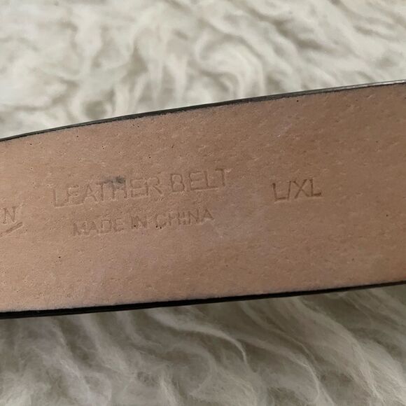 Amiee-Lynn Black Leather Belt w/ Jeweled Embellished Buckle L/XL - Picture 5 of 8